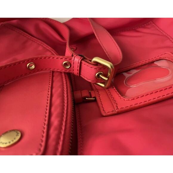 Marc by Marc Jacobs Bag Nylon Natasha Large Crossbody Shoulder Pink Watermelon - Picture 8 of 16